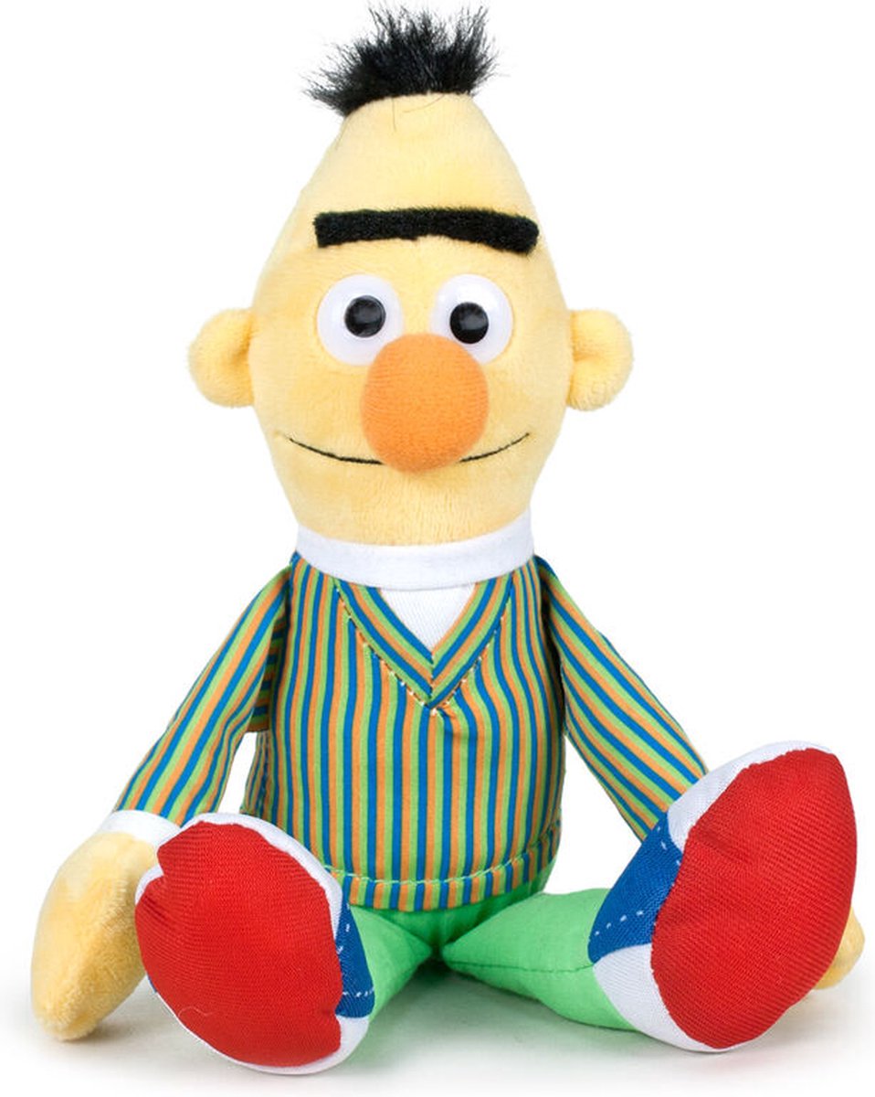 Bert - Sesamstraat Pluche Knuffel 27 cm {Sesamestreet Plush Toy | Sesam Straat Speelgoed Knuffeldier Knuffelpop voor kinderen jongens meisjes | Cookie Monster, Elmo, Oscar Mopperkont, Bert, Ernie}